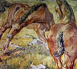 Franz Marc Mutterpferd und Fohlen painting